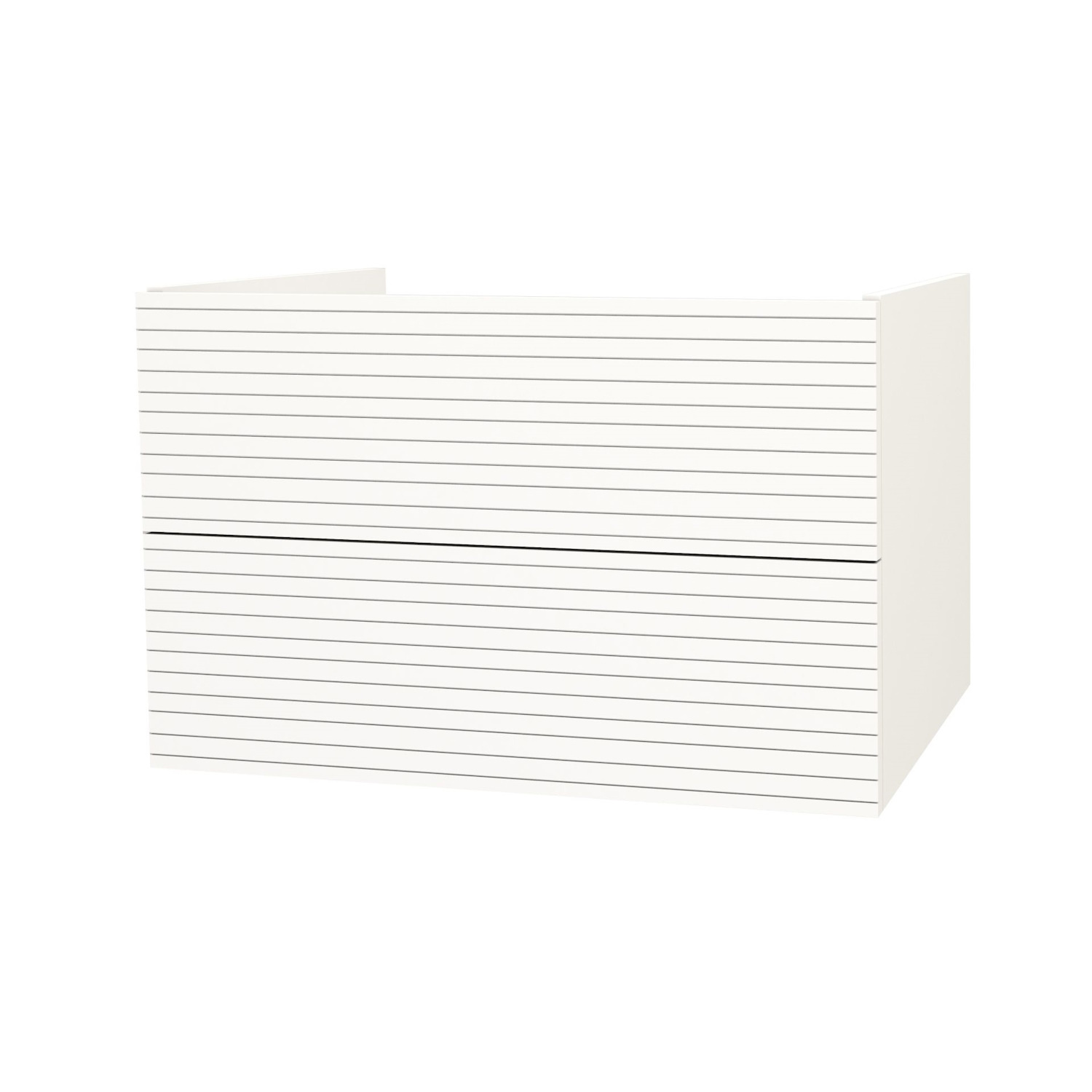 Onderkast BWS Elite 80x45x50 cm Met Horizontaal Reliëf Mat Wit Boss & Wessing