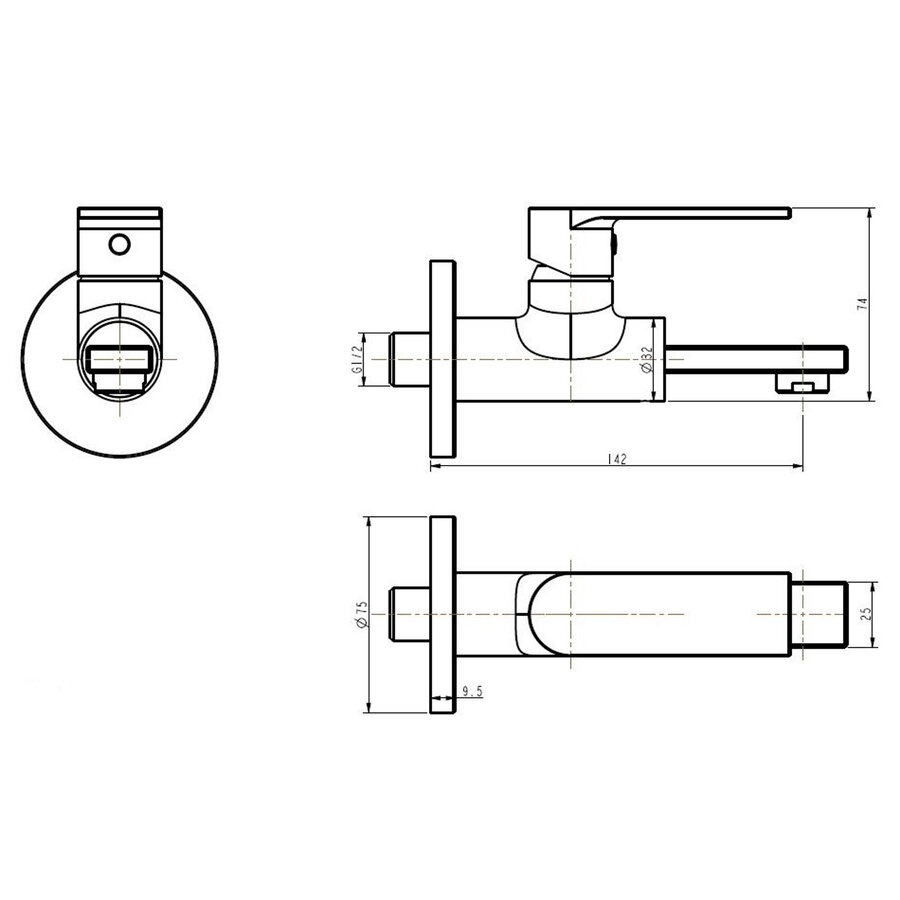 Best-Design Chrome "Vinka" Wand Toiletkraan