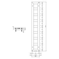 Designradiator Sapho Block 28x175 Cm Mat Wit