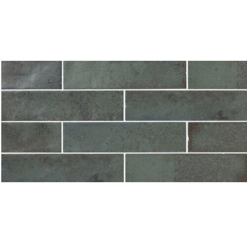 Wandtegel Magnetism Green 6.3x25 cm (Prijs per M2) 
