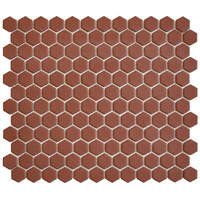 Mozaiek Tegel Hexagon 26x30 cm Mat Terra Cotta (Prijs per 0.78 M2)
