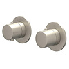 IVY Afbouwdeel IVY Bond Inbouwthermostaat Symmetry 2-Weg Stop-Omstel Met Rond Rozet Geborsteld Nickel PVD