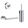 Smedbo Accessoires Set Smedbo HOME Toiletborsetlhouder Met Handoekhaak en Toiletrolhouder Rond Chroom