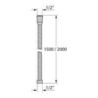 Doucheslang Tiger Excellence Uitrekbaar 150-200 cm RVS Geborsteld