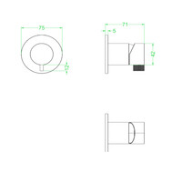 Inbouw Douchemengkraan IVY Tribe Eenhendel Inclusief Inbouwdeel RVS316 Geborsteld Carbon Black PVD