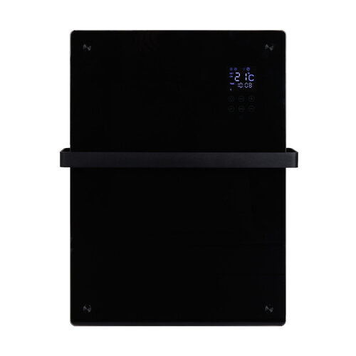 Convector Verwarming Eurom Alutherm Verre 800W Voor in de Badkamer met Wi-Fi en Glazen Behuizing Zwart 