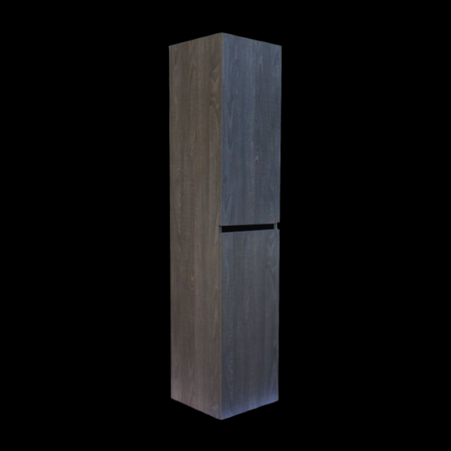 Kolomkast Sanilux Trendline Met Greeplijst Mat Zwart 160x35x35 cm Silver Oak Sanilux