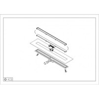 Douchegoot met Tegelrooster en Flens Wiesbaden Suus 100x7 Cm Gunmetal