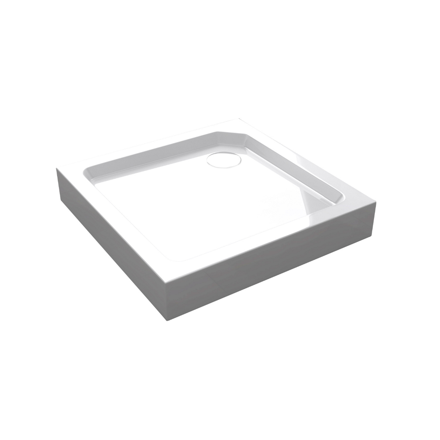 Best Design Best-Design "Project" Opbouwdouchebak Vierkant 80x80x14 cm Glans Wit