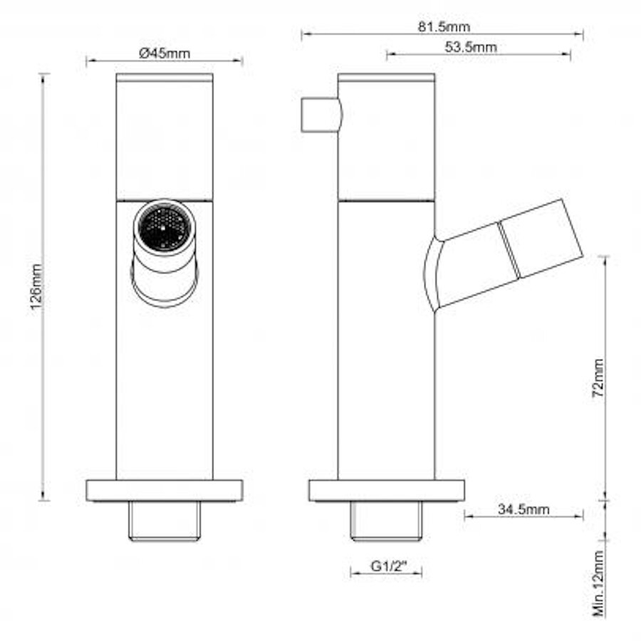 Fonteinkraan Wiesbaden Amador 1/2 Met Muurbevestiging Geborsteld Brons Koper