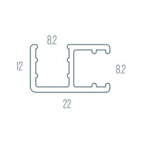 Hoekprofiel Van Rijn Products 13-22 x 200 cm