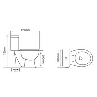 Duoblok BWS Clean Staand Compleet Glans Wit AO