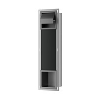 Toiletrolhouder met Klep en Reserverolhouder Inbouw Wiesbaden Rocko Gunmetal