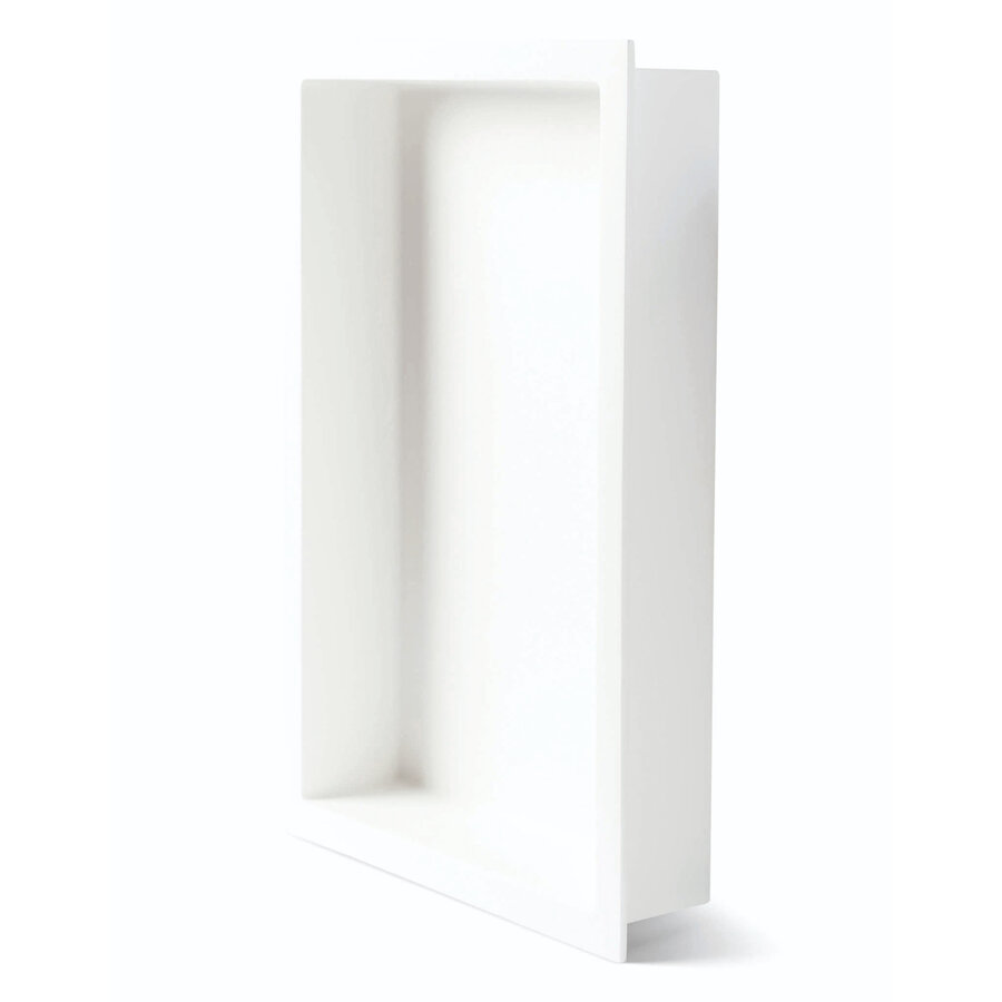 Inbouwnis Luca Sanitair Luva 44,5x29,5x7 cm Solid Surface Mat Wit