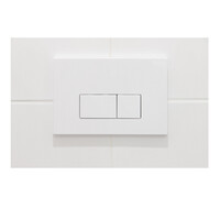 Bedieningsplaat Qeramiq Push Met DualfFush Frontbediening ABS Rechthoek Glans Wit