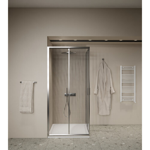 Dubbele douchecabine BWS Luad 120x80x190 cm Chroom 