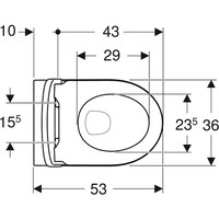 Wandcloset Geberit iCon Pack Diepspoel Gesloten Vorm Rimfree Met Zitting Softclose En Quick release KeraTect Wit