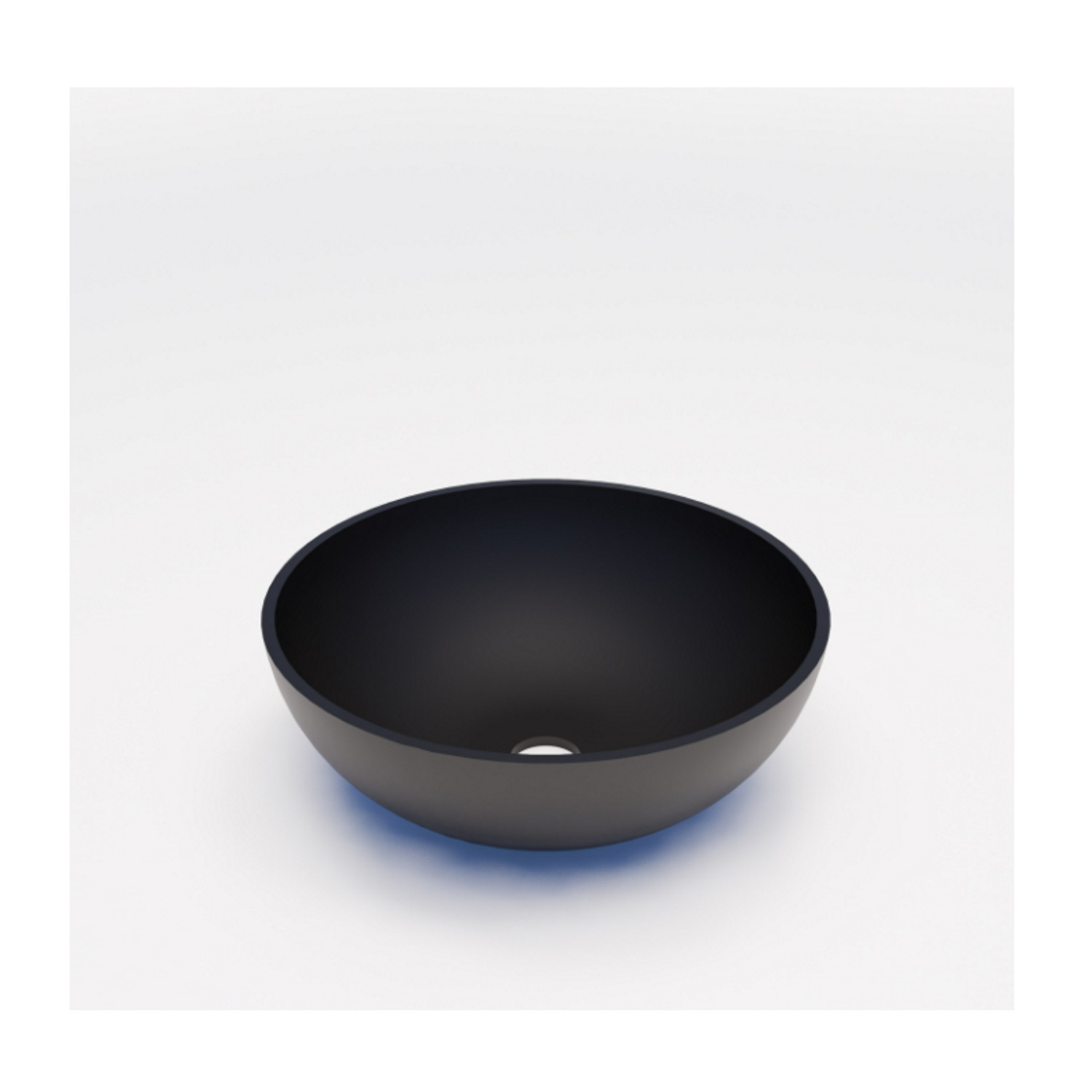 Waskom BWS Dorn 40X40X15 cm Rond Solid Mat Zwart Boss & Wessing
