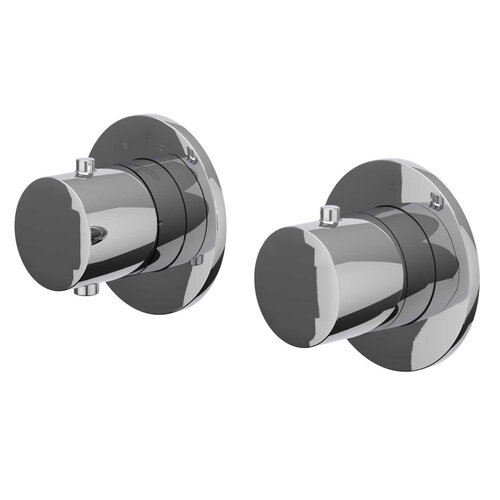 Afbouwdeel IVY Bond Inbouwthermostaat Symmetry 2-Weg Stop-Omstel Met Rond Rozet Chroom 
