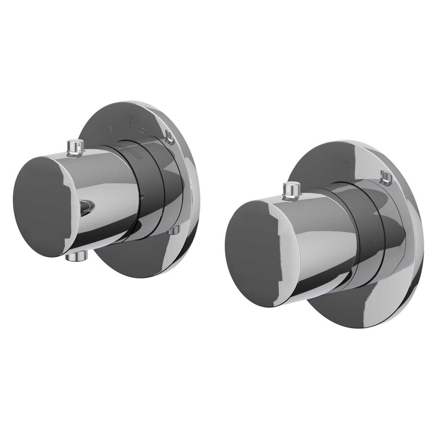 Afbouwdeel IVY Bond Inbouwthermostaat Symmetry 2-Weg Stop-Omstel Met Rond Rozet Chroom
