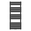 Boss & Wessing Handdoekradiator BWS Ress Middenaansluiting 681W 120x50 cm Zwart