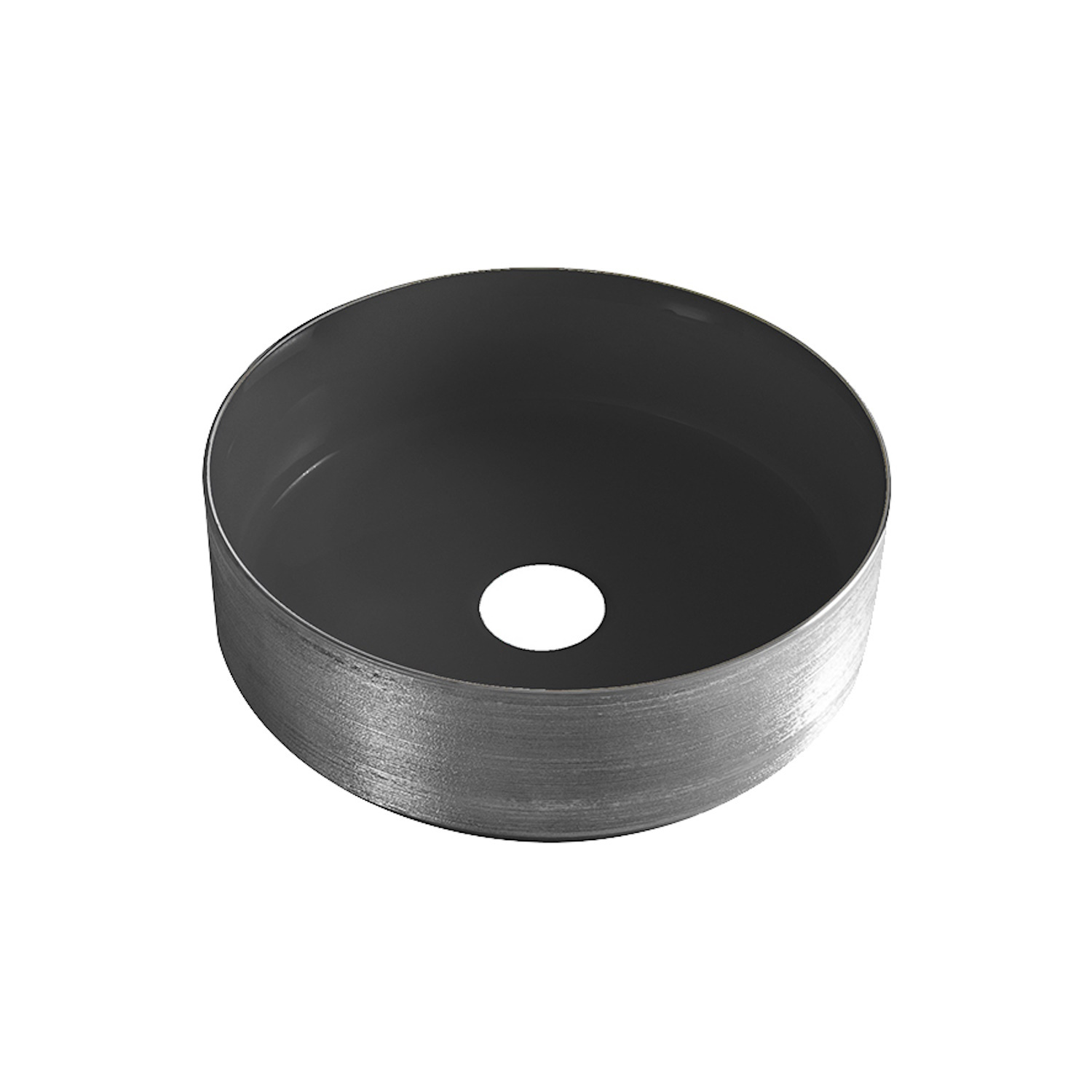 Wiesbaden Waskom Mondri 36x36 cm Rond Gunmetal / Mat Zwart