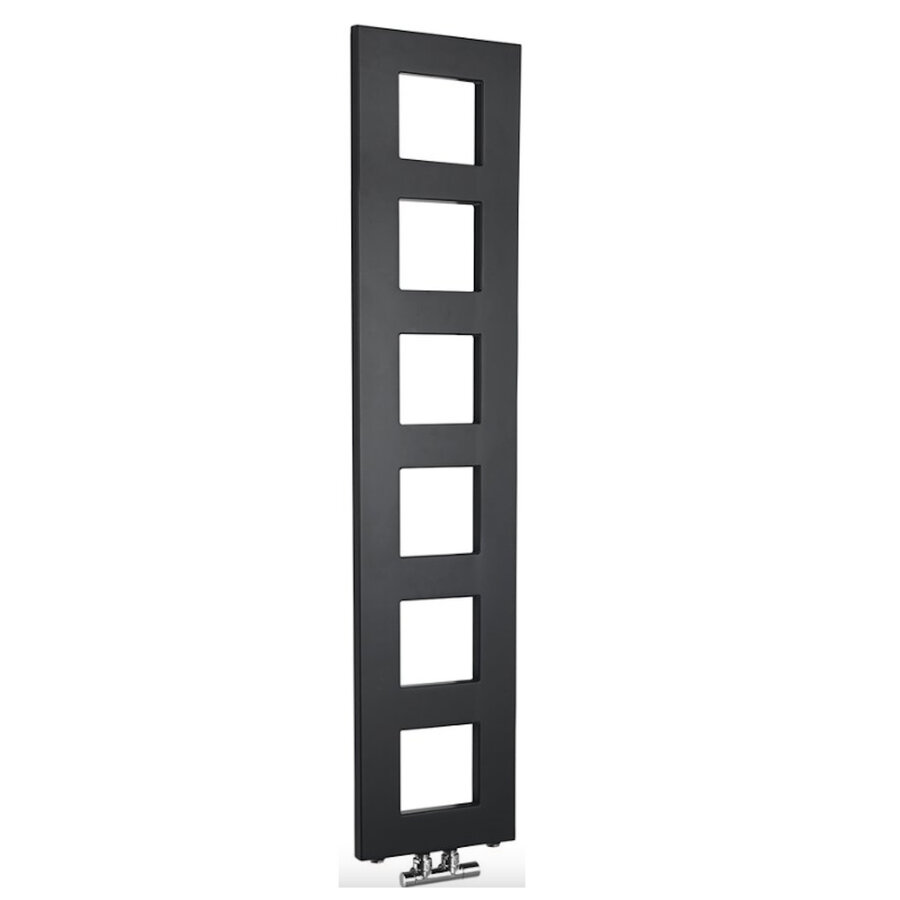 Designradiator Sapho Block 28x133 Cm Mat Zwart