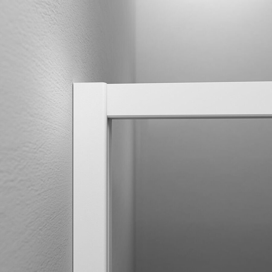 Draaideur Met Zijwand Sealskin Contour 90x90x200 cm Helder Glas 6 mm Mat Wit