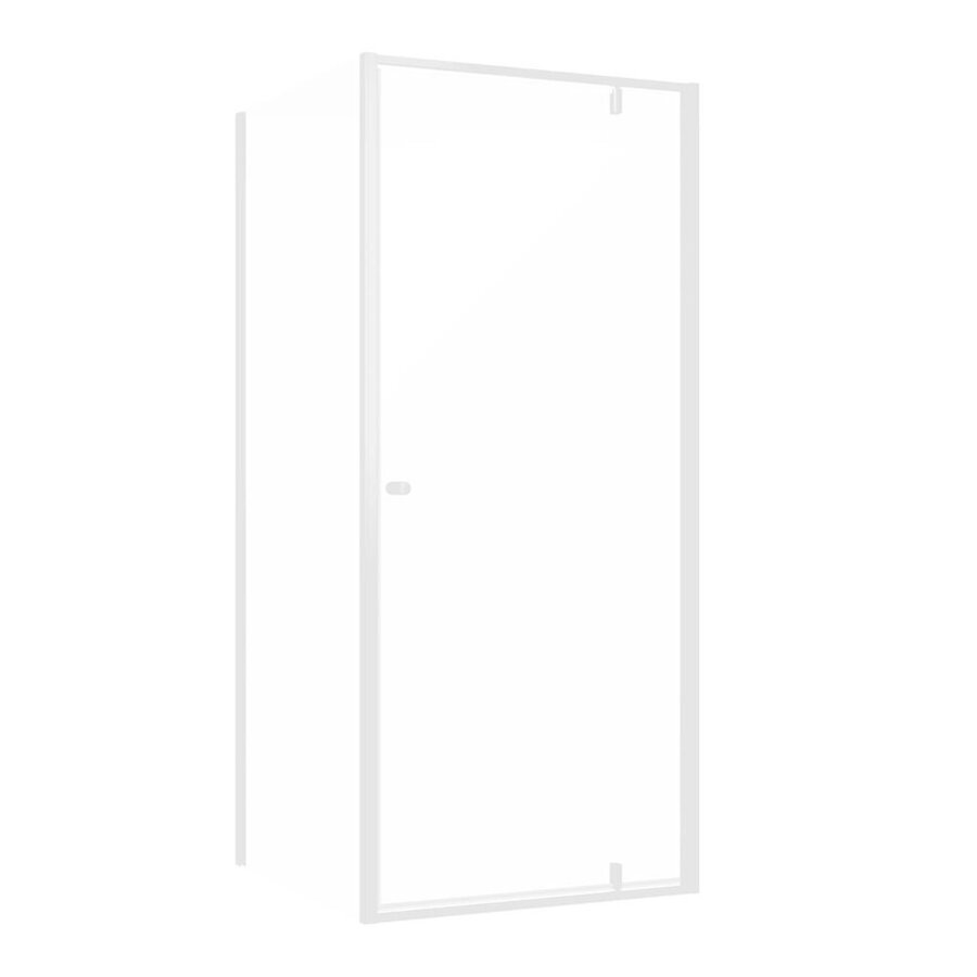 Draaideur Met Zijwand Sealskin Contour 90x90x200 cm Helder Glas 6 mm Mat Wit