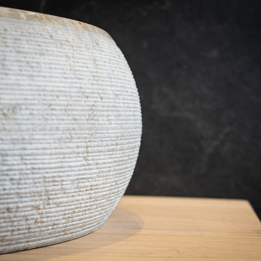 Waskom Loutro Rocky S Rond 40x40x15 cm Marmer Sand