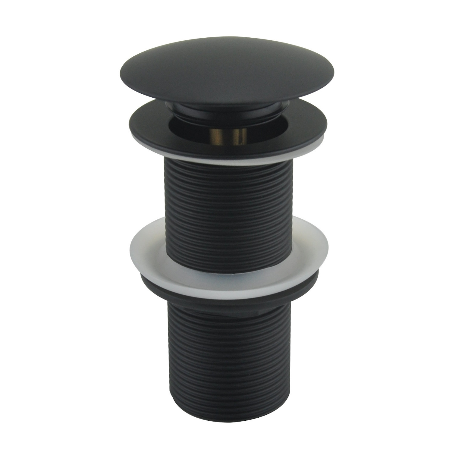 Best Design Clickwaste Nero Lange Draad 5/4" 10 cm Messing Mat Zwart