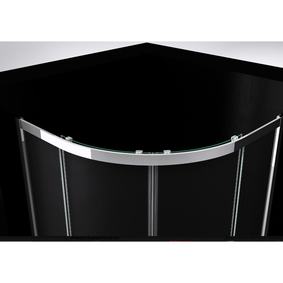 Best-Design "Project" 1/4 Ronde Douchecabine 100x100x190cm Glas 5mm Aluminium Profiel