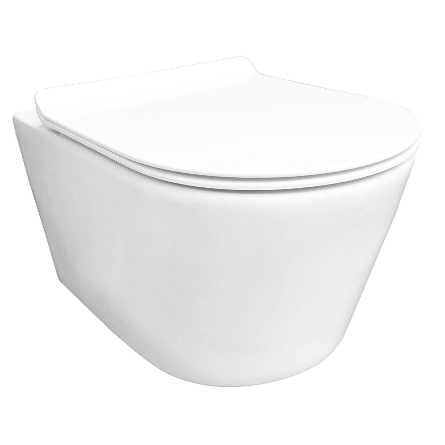 Wiesbaden Rimless Wandcloset Sity Met Toiletzitting Softclose En Quick Release Glans Wit