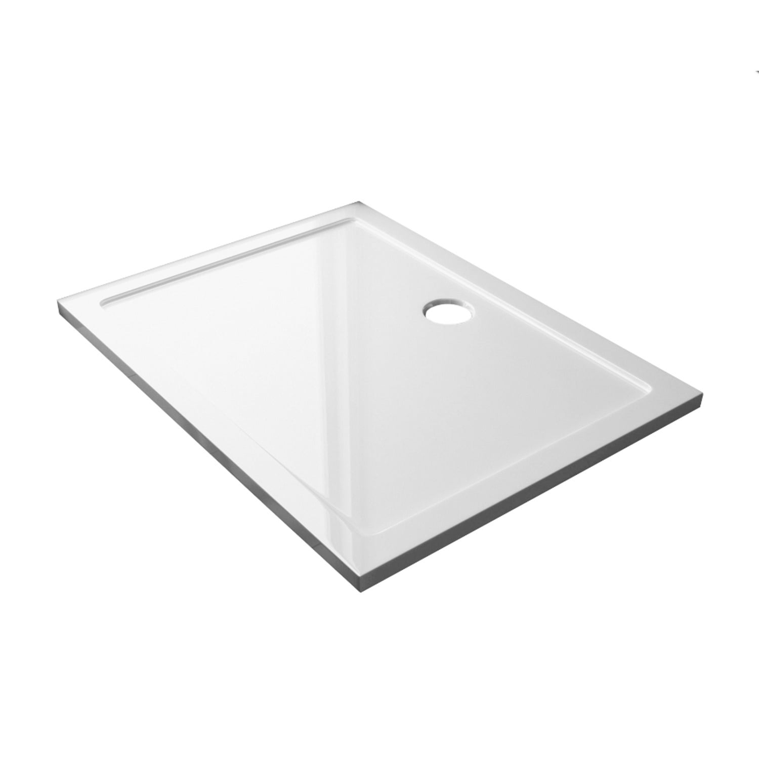 Best Design Best-Design "Dona" Lage Rechthoekige Douchebak Glans Wit 120x80x4 cm