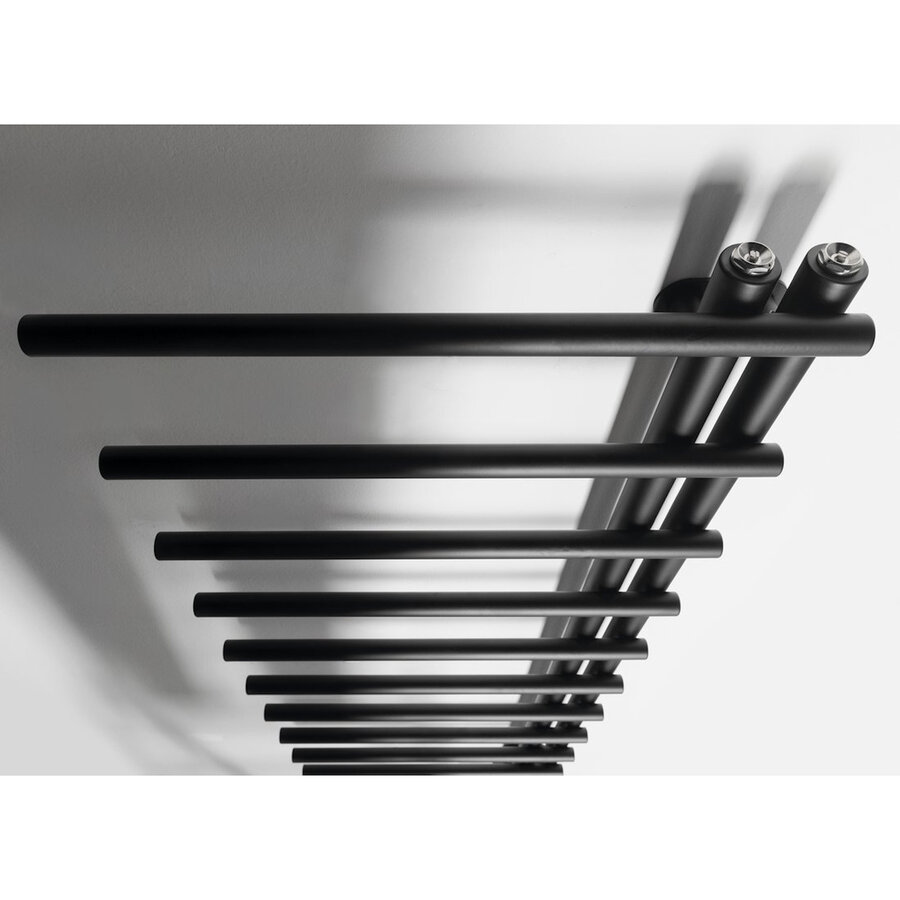 Designradiator Sapho Justina 50x151 cm 410W Mat Zwart