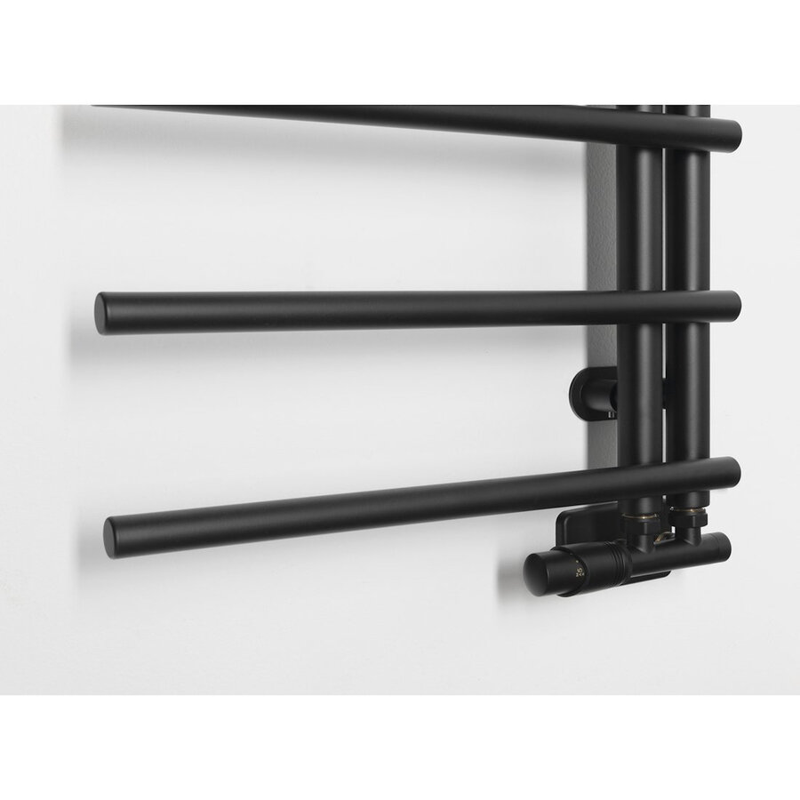 Designradiator Sapho Justina 50x151 cm 410W Mat Zwart