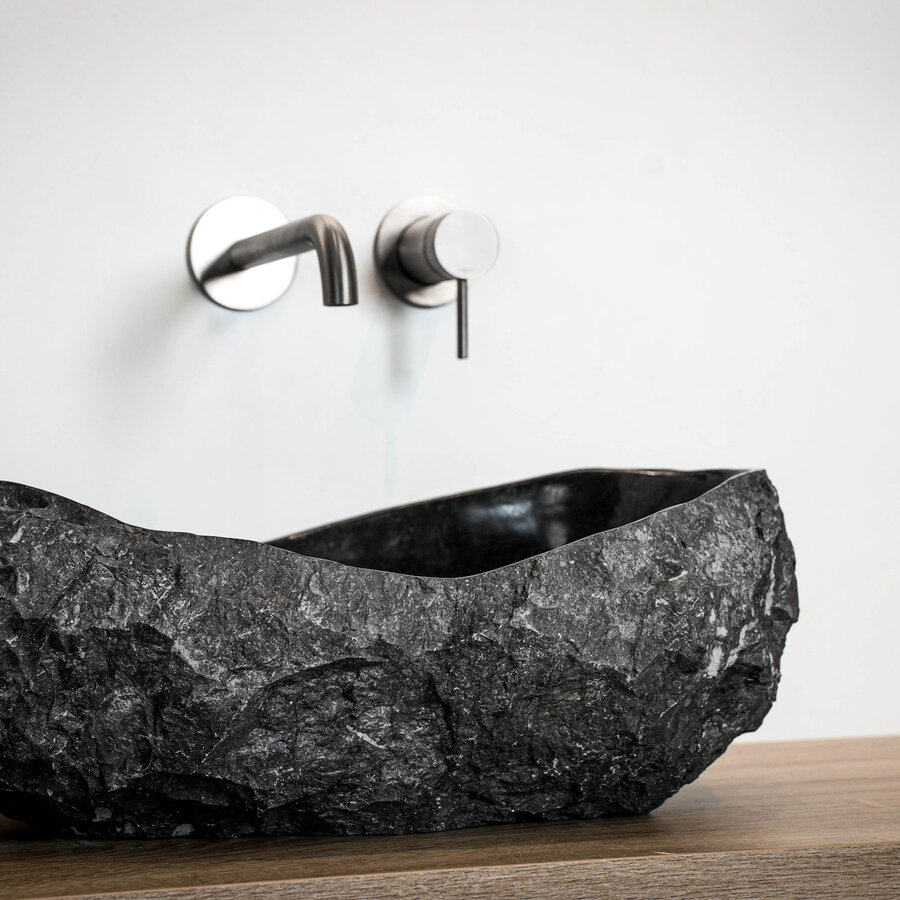 Waskom Loutro Kev B Rechthoek 50x35x20 cm Marmer Black