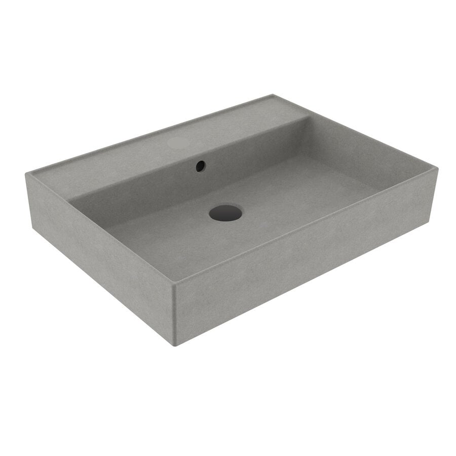 Wastafel Sanilux Edge Keramiek 60 0 Kraangaten Warm Beton