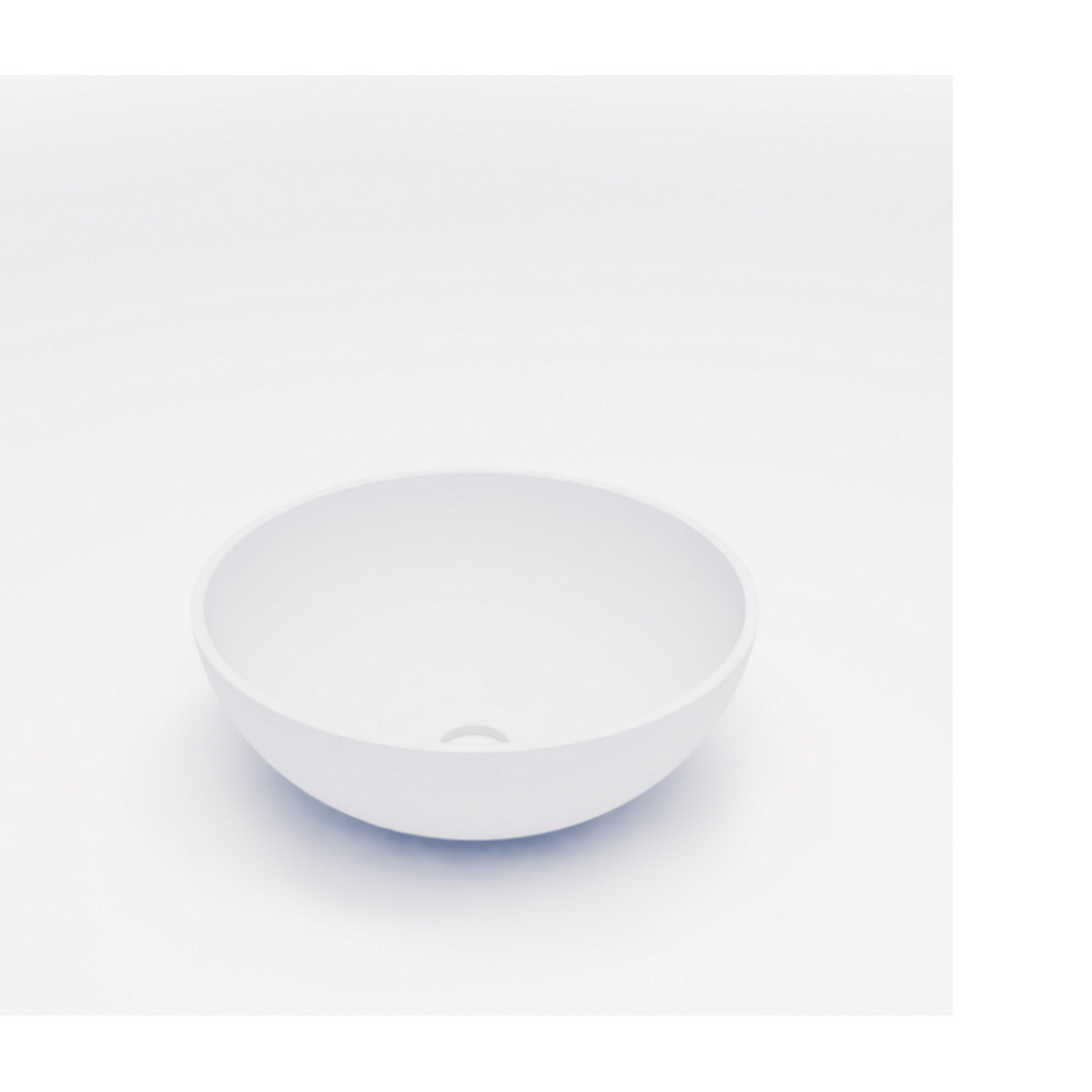 Waskom BWS Dorn 40X40X15 cm Rond Solid Mat Wit Boss & Wessing