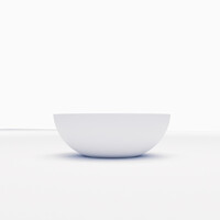 Waskom BWS Dorn 40X40X15cm Rond Solid Mat Wit