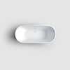 Clou Clou InBe Vrijstaand Ligbad Ovaal 178x80x56 cm Acryl Wit Met Overloop Wit