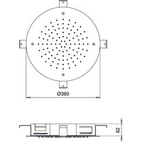 Mate Hoofddouche Rond 38 Cm M108