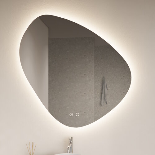 Badkamerspiegel Gliss Fury Organic LED Verlichting 80x80 cm 