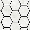 Mozaiek Pamesa Lux Noor White 32,5x22,5 cm Hexagon Gepolijst Wit (Prijs Per Stuk)