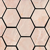 Pamesa Mozaiek Pamesa Lux Noor Peach 32,5x22,5 cm Hexagon Gepolijst Roze (Prijs Per Stuk)