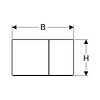 Geberit Drukplaat Geberit Sigma 70 Frontbediening 2-toets Glas Lava