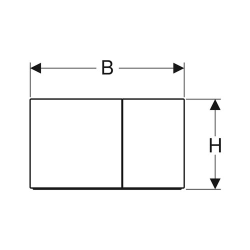Drukplaat Geberit Sigma 70 Frontbediening 2-toets Glas Lava 