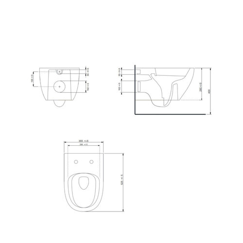 Wandcloset Pack Van Marcke Go Carissa Zonder Spoelrand Mat Antraciet (pk) 