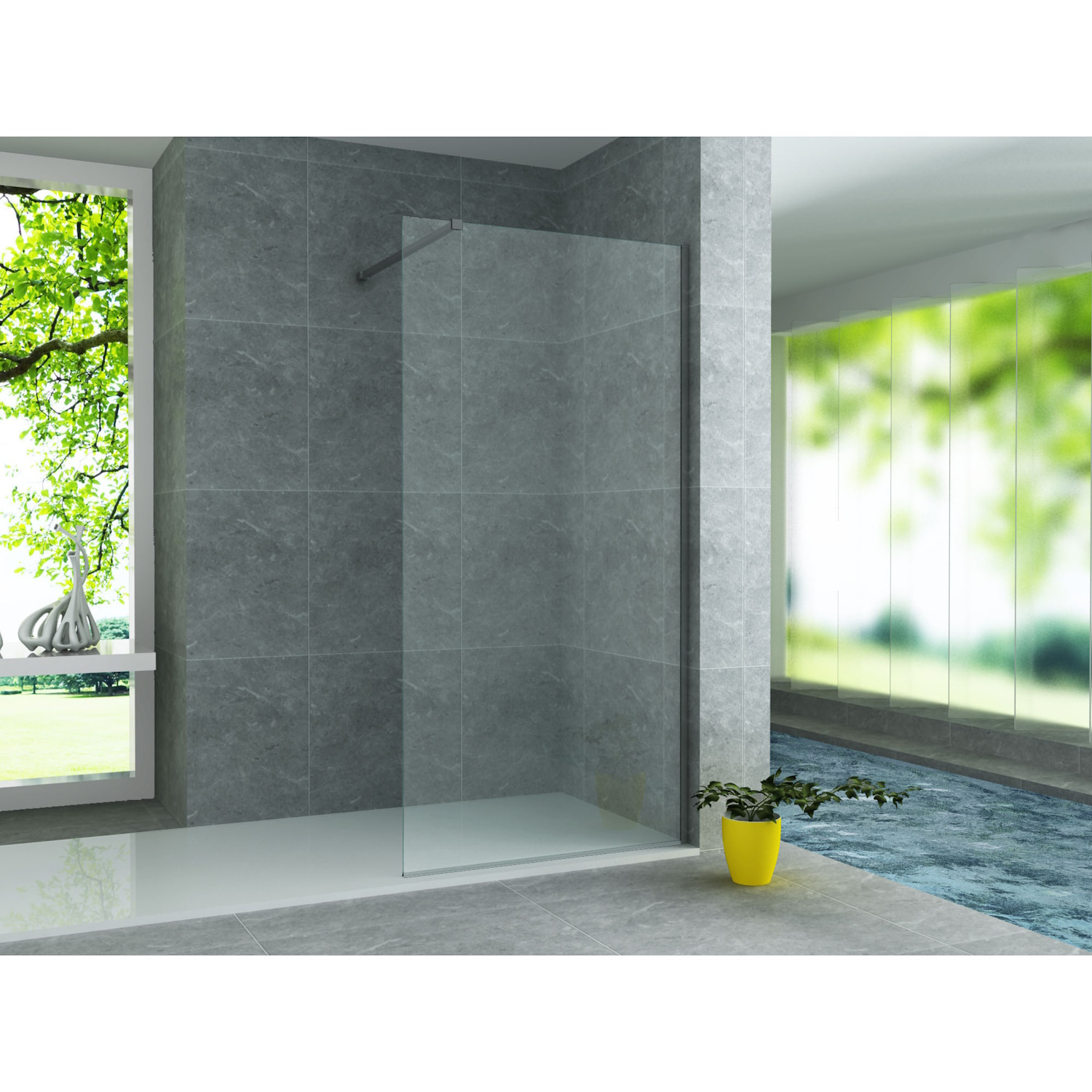Inloopdouchewand BWS Antonia Glas 8 mm 90x200 cm Boss & Wessing