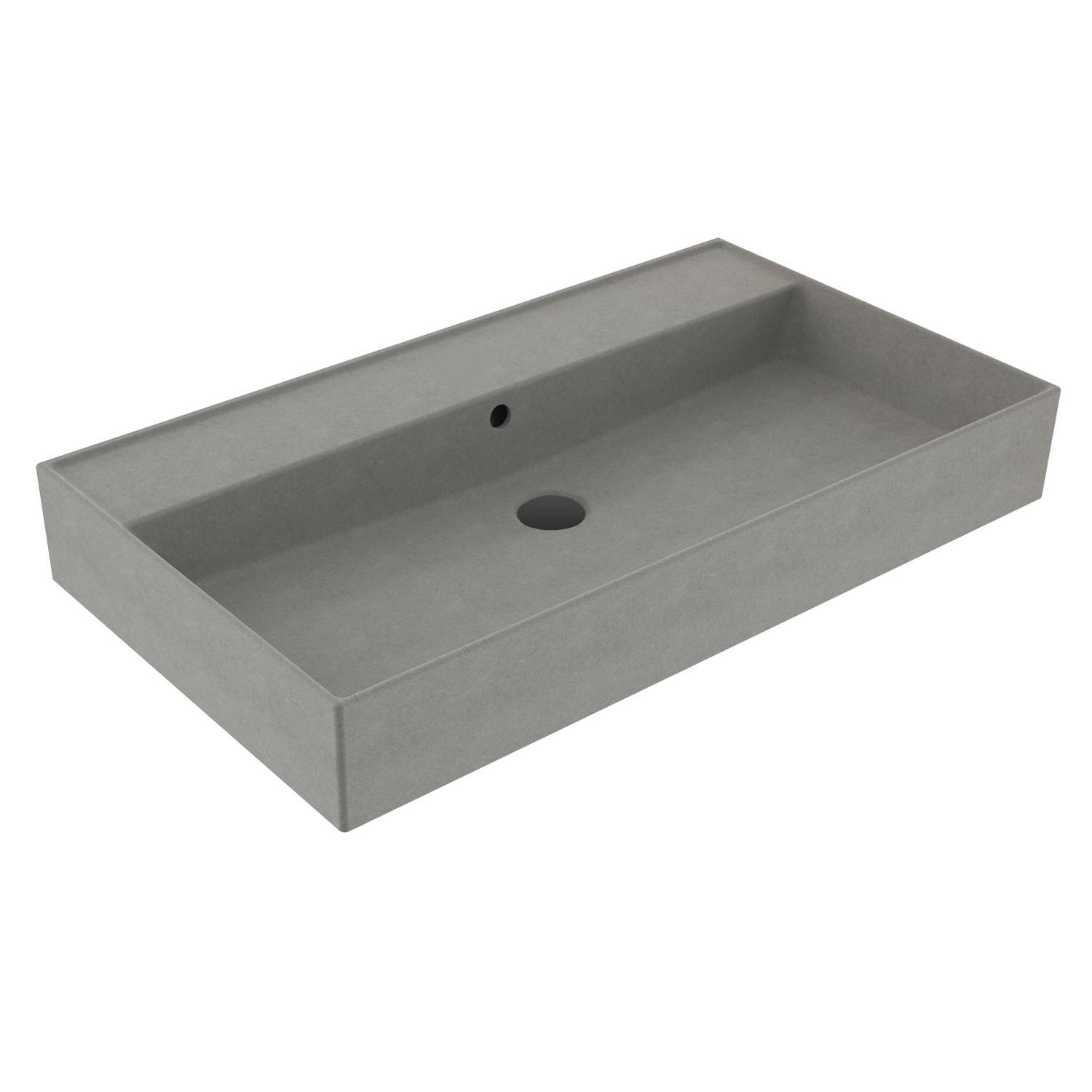 Wastafel Sanilux Edge Keramiek 80 0 Kraangaten Warm Beton Sanilux